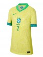 Brazil Vinicius Junior #7 Zenski Domaci Dres Copa America 2024 Kratak Rukavima